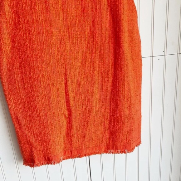 J. Crew Size 6 Orange Sheath Dress in Textured Tweed with Pockets EUC! - Picture 6 of 7